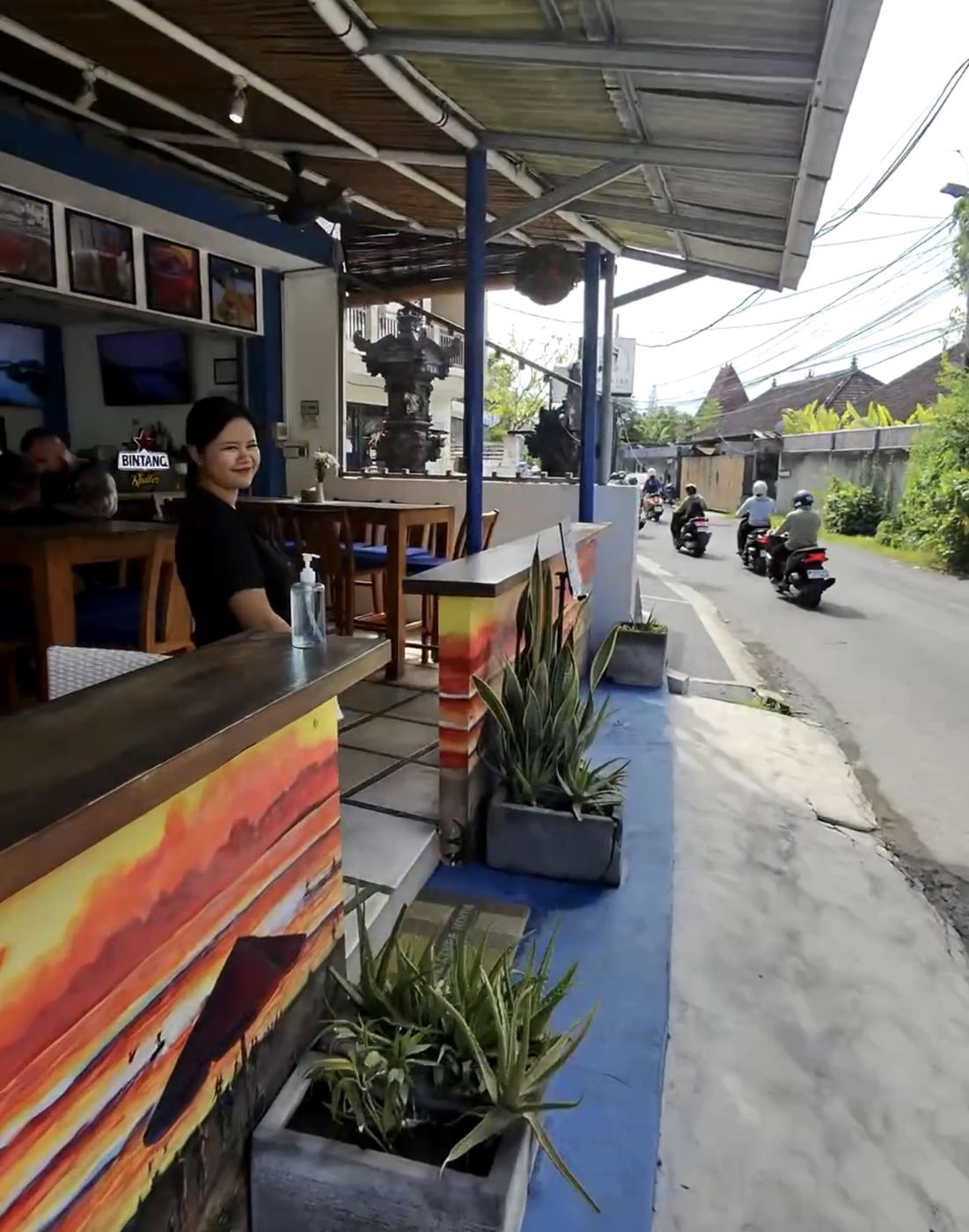 Our sunset bar front on Jl. Bidadari — Sun Shooters Bar & Grill, Kerobokan
